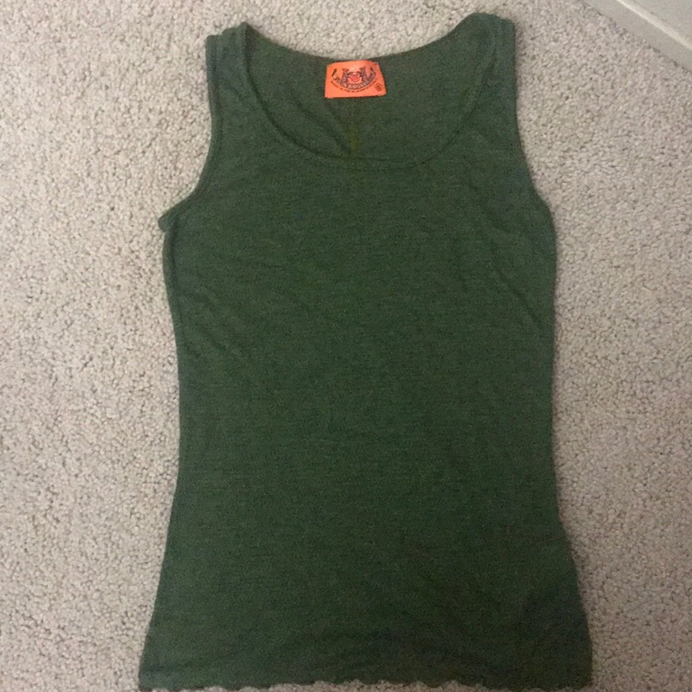Juicy Couture size small green crepe tank